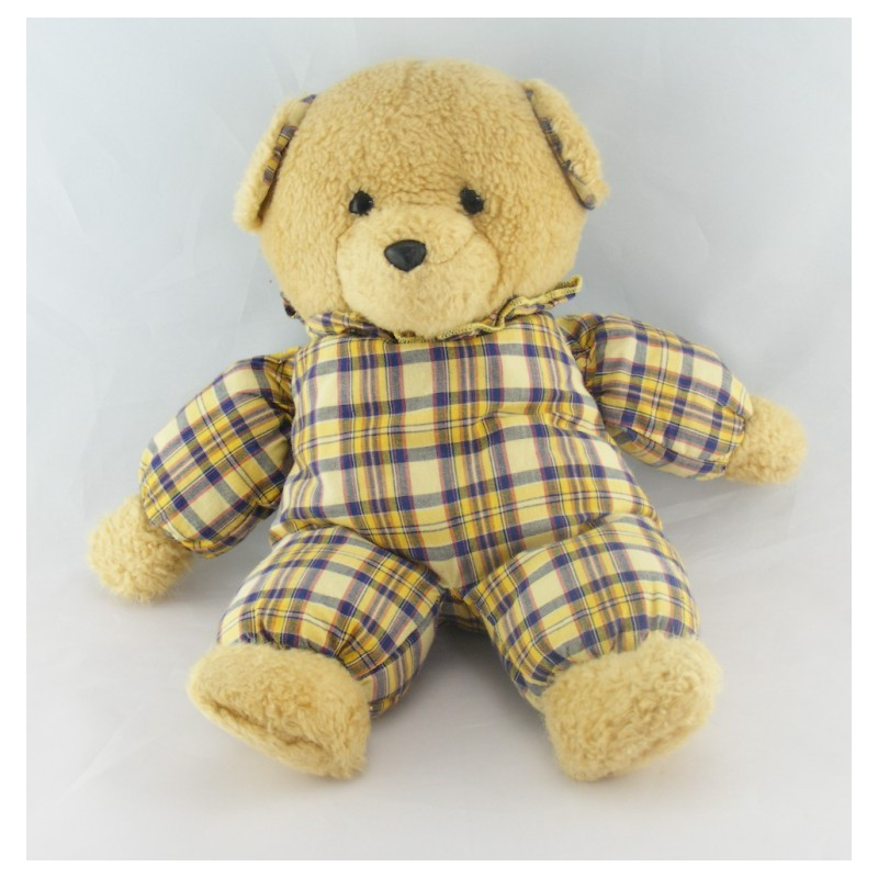 Doudou ours boule ecru vert NOUNOURS