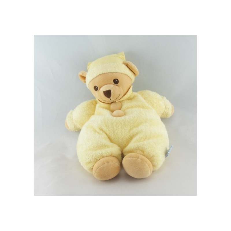 Doudou ours jaune noeud papillon NOUNOURS