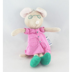 Mini Doudou souris mademoiselle Cheese rose MOULIN ROTY