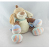 Doudou musical chien beige bleu escargot NATTOU