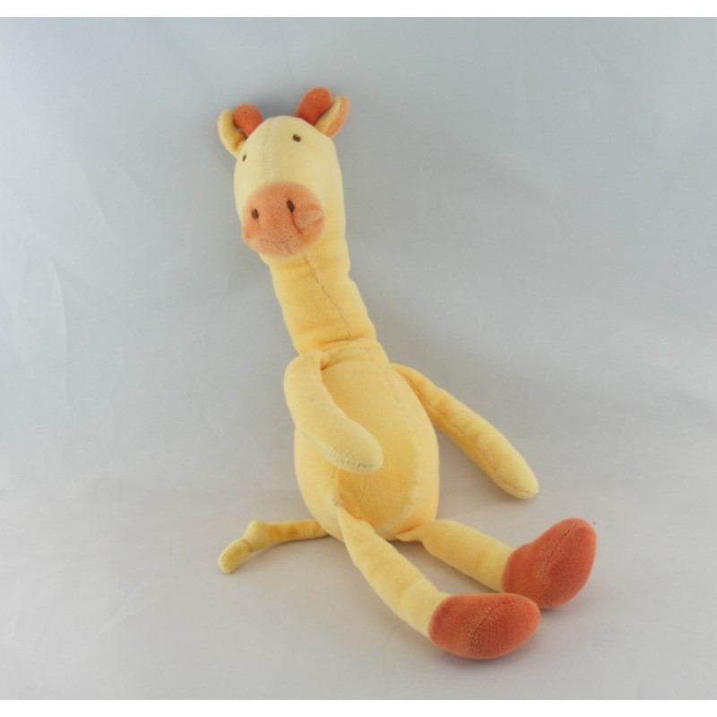 Doudou girafe robe verte jaune Les Loustics MOULIN ROTY