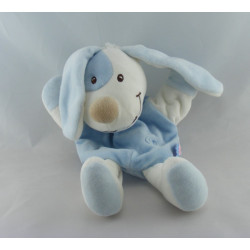 Doudou plat marionnette chien bleu SUCRE D'ORGE