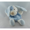 Doudou plat marionnette chien bleu SUCRE D'ORGE