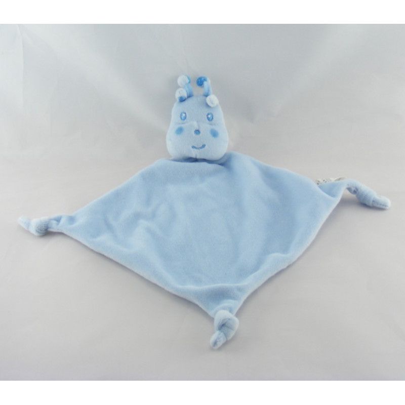 Doudou plat girafe bleu VERTBAUDET