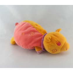 Doudou semi plat abeille jaune orange TCF TOUT COMPTE FAIT