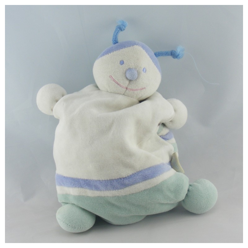 Doudou semi plat abeille jaune orange TCF TOUT COMPTE FAIT