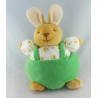 Doudou hochet lapin vert carottes COMPTINE