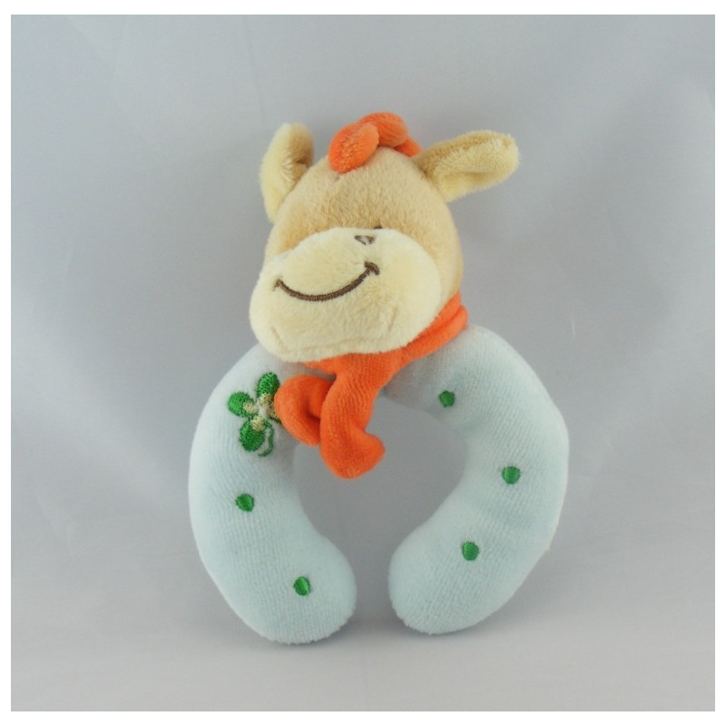 Doudou plat poney cheval bleu Bob BENGY 