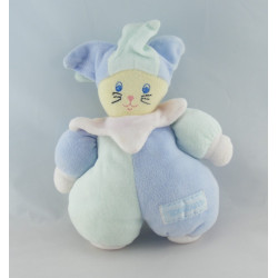 Doudou chat pirate bleu gris poisson NOUNOURS