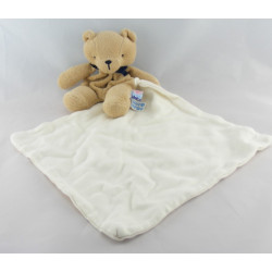 Doudou ours beige avec mouchoir SUCRE D'ORGE 