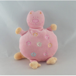 Doudou semi plat chat bordeaux rose AUCHAN