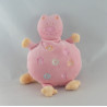 Doudou semi plat chat bordeaux rose AUCHAN