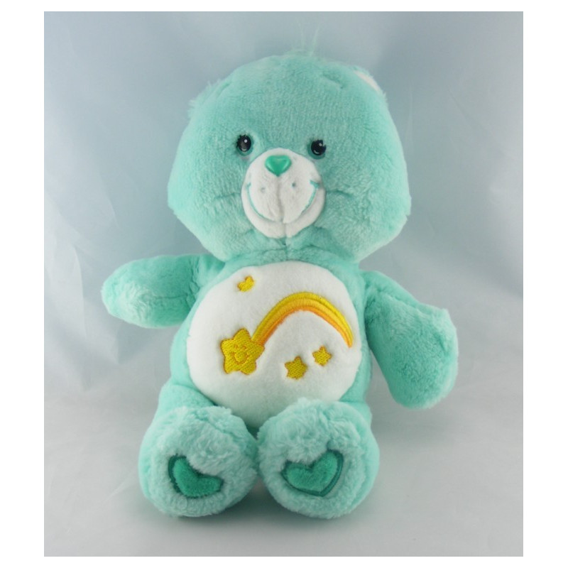 Peluche Bisounours vert Grostaquin étoile filante CARE BEARS 33 cm