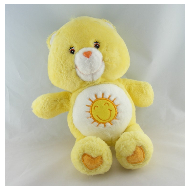 Peluche Bisounours jaune soleil  Grosjojo CARE BEARS 