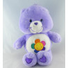 Peluche Bisounours mauve violet Grosfasol fleur CARE BEARS