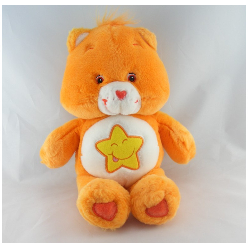 Peluche Bisounours orange coeur Grosbisous CARE BEARS