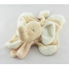 Doudou plat éléphant jaune orange NICOTOY