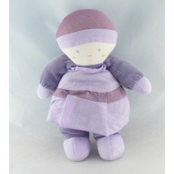Doudou poupée bébé mauve violet TARTINE ET CHOCOLAT