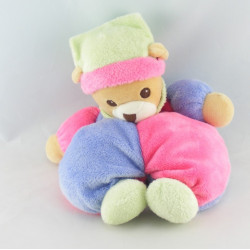 Doudou ours rose vert bleu NOUNOURS