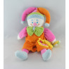 Doudou Clown rose hochet fleur JOLLYBABY