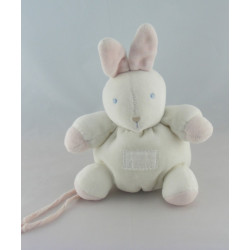Doudou lapin rose gris TARTINE ET CHOCOLAT