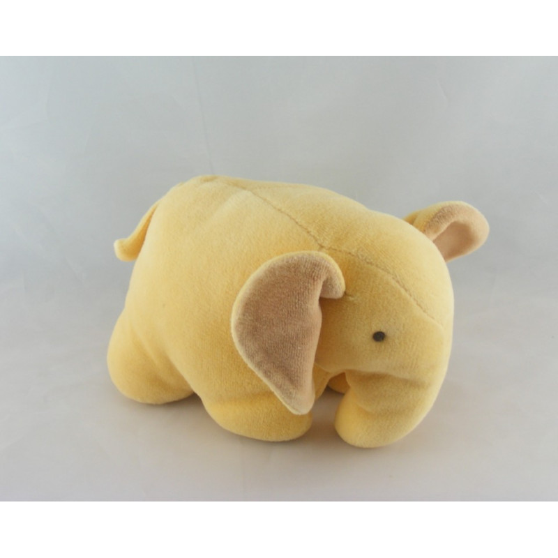 Doudou éléphant beige blanc DPAM