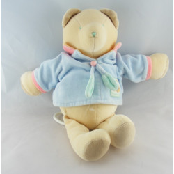 Doudou ours beige gilet blanc MOULIN ROTY