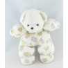 Doudou ours beige blanc imprimé salle de bain TARTINE ET CHOCOLAT