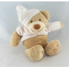 Doudou musical ours beige rose bonnet NATTOU