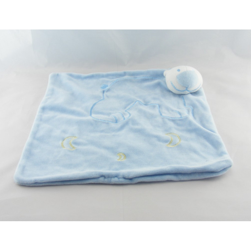 Doudou plat hippopotame bleu palmiers GIFI