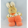 Doudou hochet lapin vert carottes COMPTINE