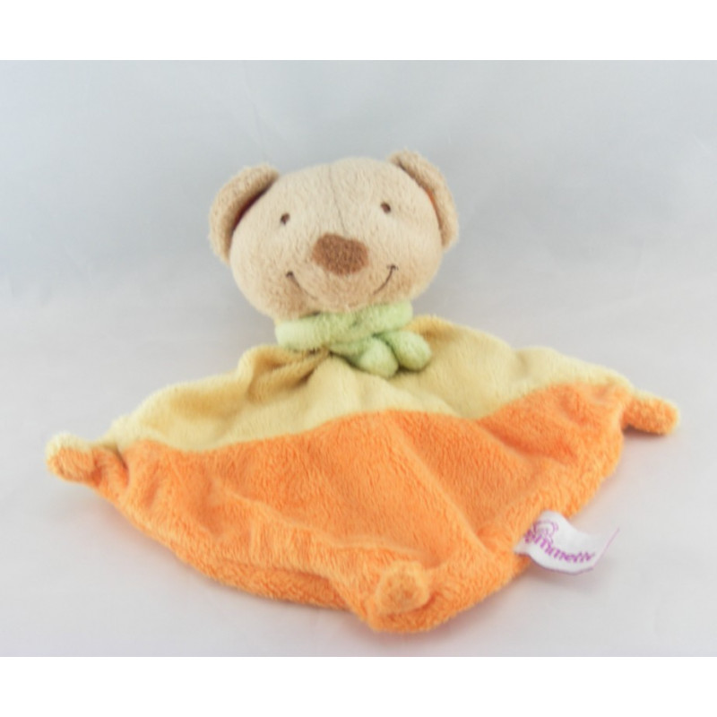 Doudou plat beige ecru ours POMMETTE