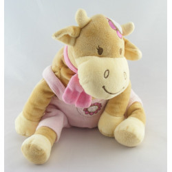 Doudou vache Lola Rosalie écharpe rose BENGY