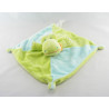 Doudou plat crocodile vert bleu noeuds NICOTOY