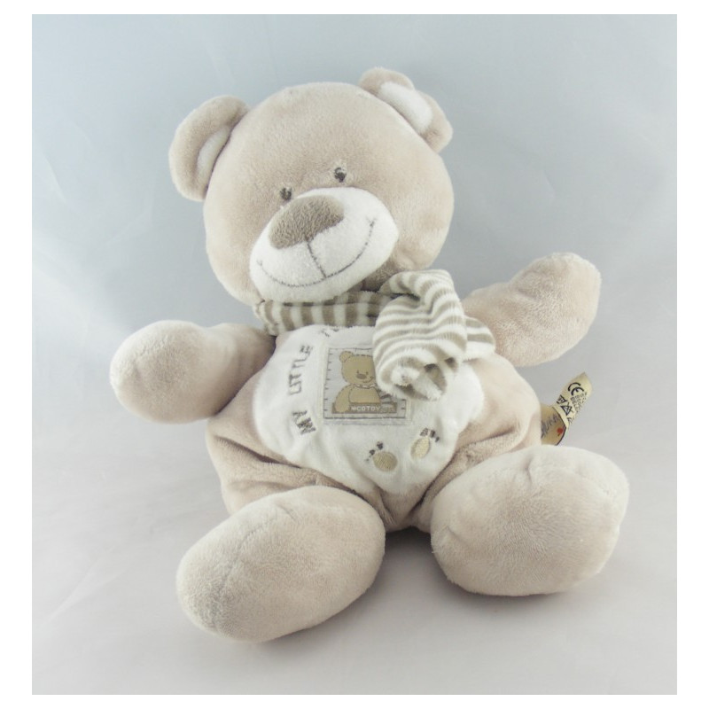 Doudou ours écru beige My Little Teddy NICOTOY 30 CM