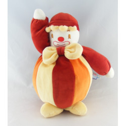 Doudou semi plat Clown rouge orange Sucre d'orge