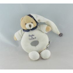 Doudou et compagnie Ours blanc bleu marine Lot de 2