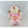 Doudou fille fillette rose orange MOTS D'ENFANTS