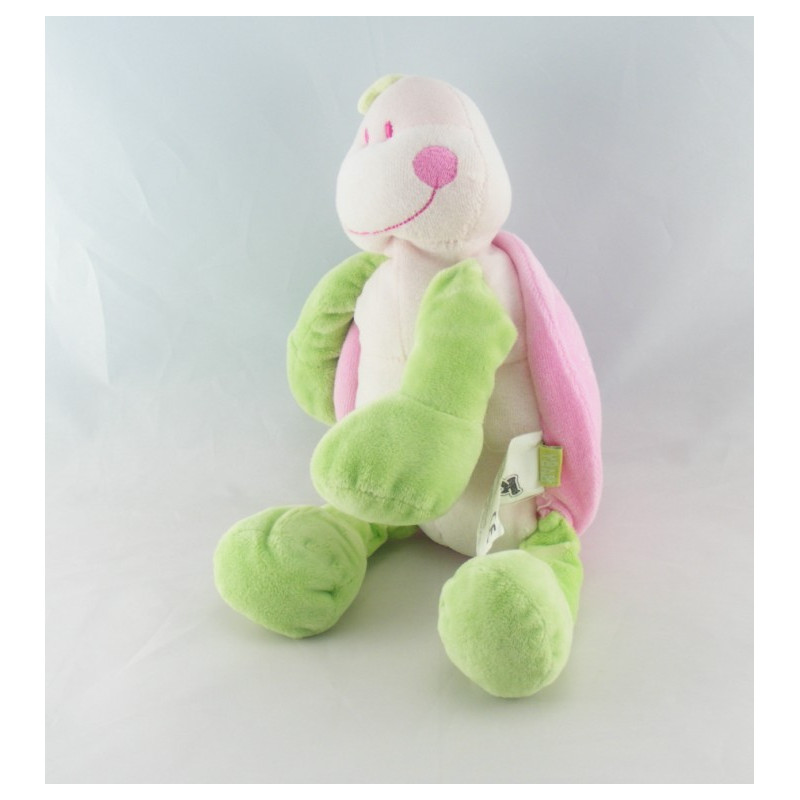 Doudou hochet anneau lion bleu jaune KIMBALOO