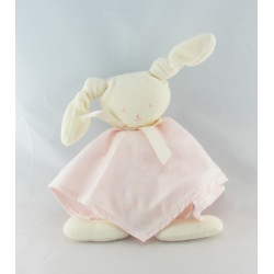 Doudou plat lapin Patachou rose fleurs Corolle 