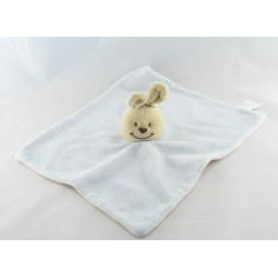 Doudou plat lapin bleu écharpe Bengy 