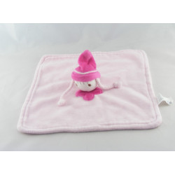 Doudou plat rose poupée fille CORA