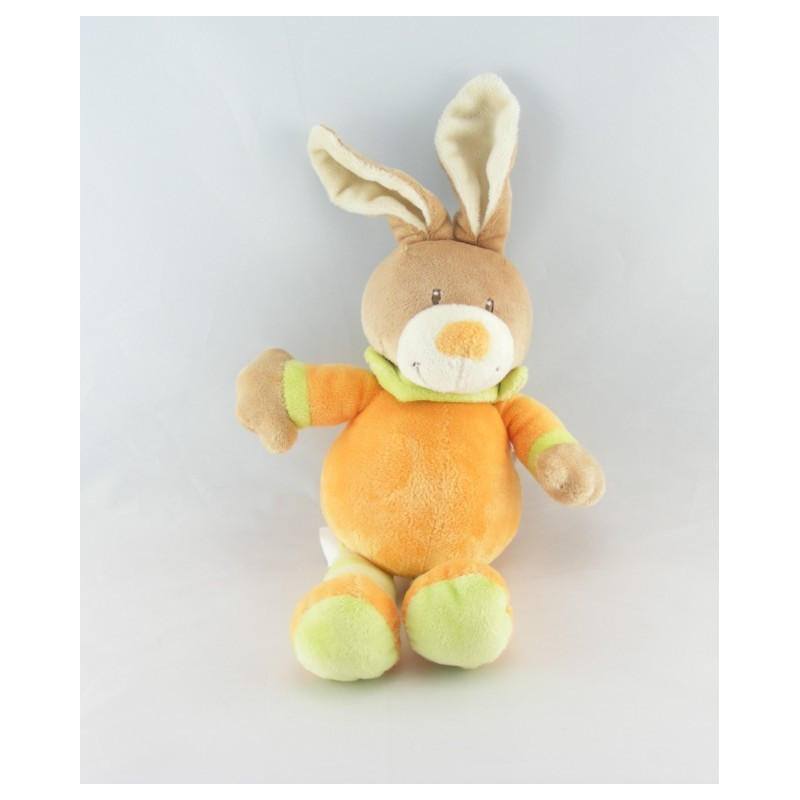 Doudou plat ours blanc beige GRAIN DE BLE