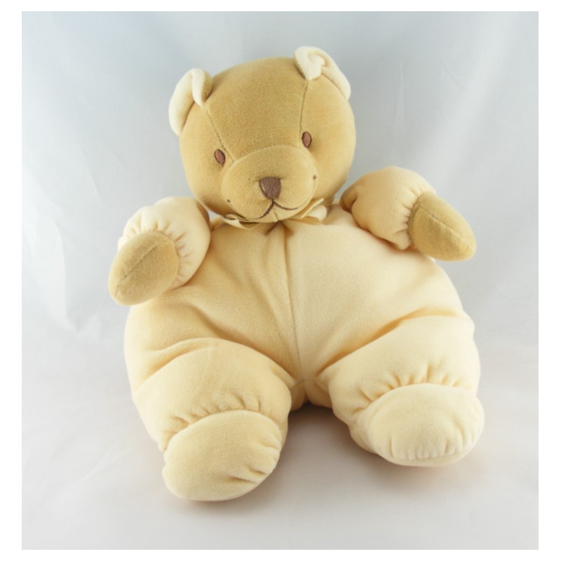 Doudou ours beige jaune NOUKIE'S