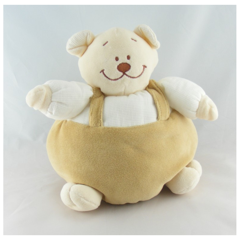 Doudou ours beige jaune NOUKIE'S