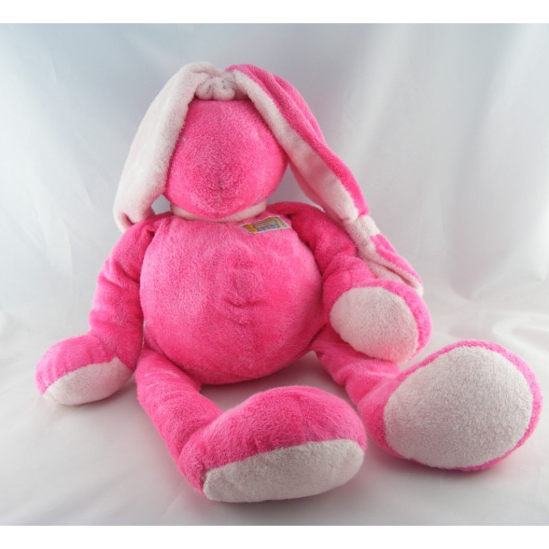 Doudou semi plat lapin rose TARTINE ET CHOCOLAT