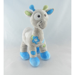 Doudou Girafe gris vert fleur Arthur et Lola