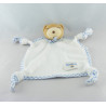 Doudou plat noeuds ours endormi vichy bleu Kaloo