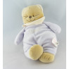 Doudou plat chat Patou bleu mauve BENGY