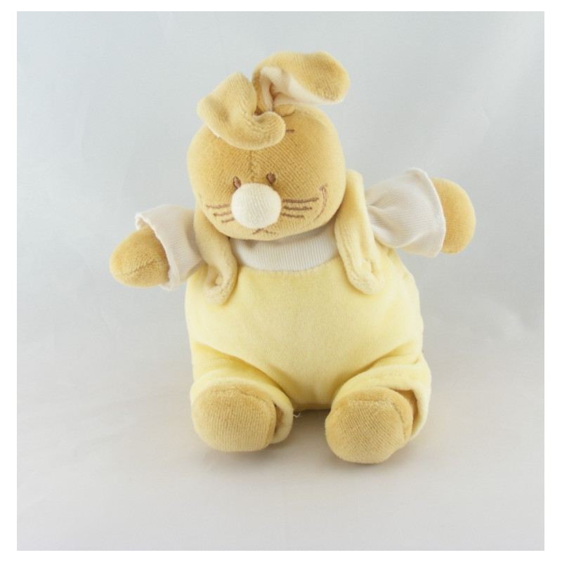 Doudou lapin jaune Gaspard NOUKIE'S